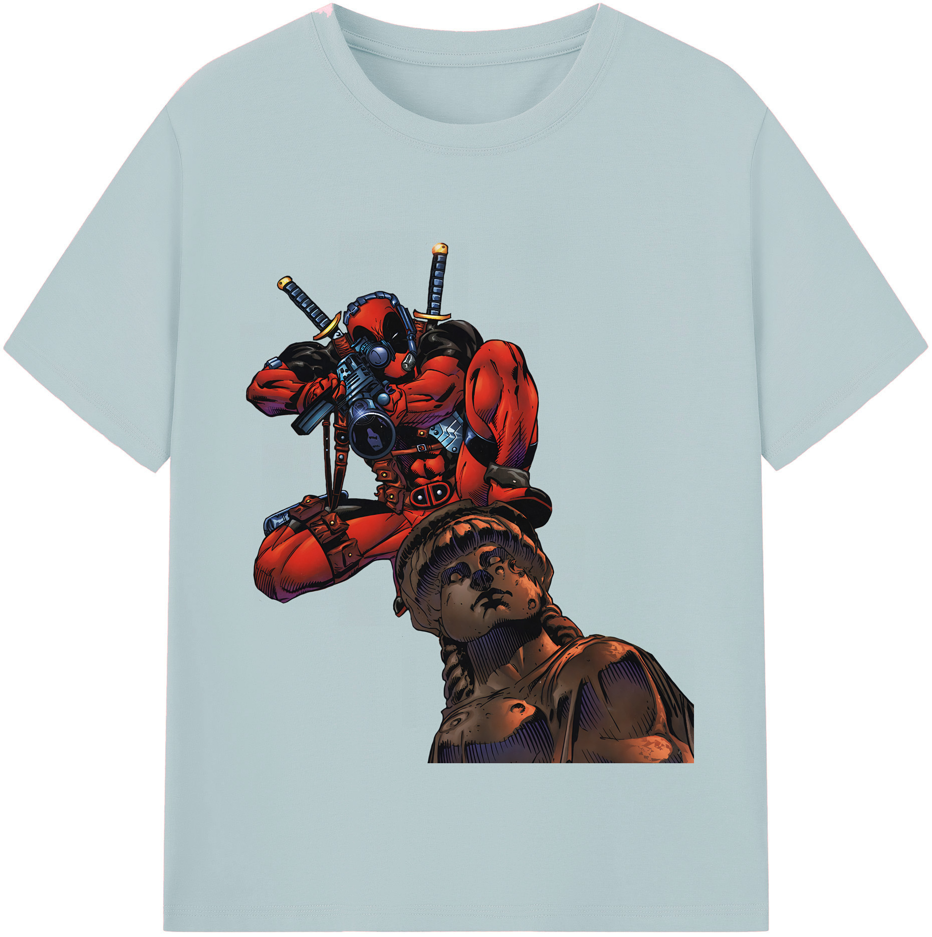 （画像用） Deadpool デッドプール 綿100％半袖Tシャツ（フロントプリント）